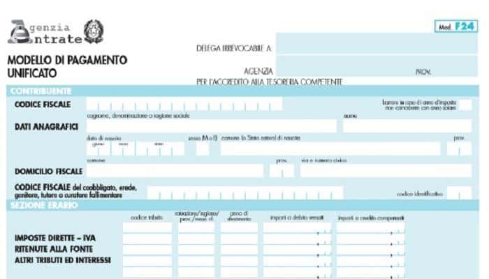 F24 a saldo zero